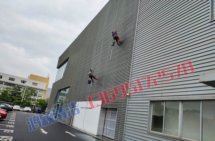 獅山奧迪銷售部清理外墻